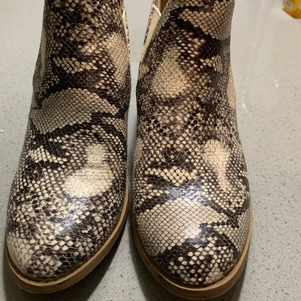 Snake booties (faux)